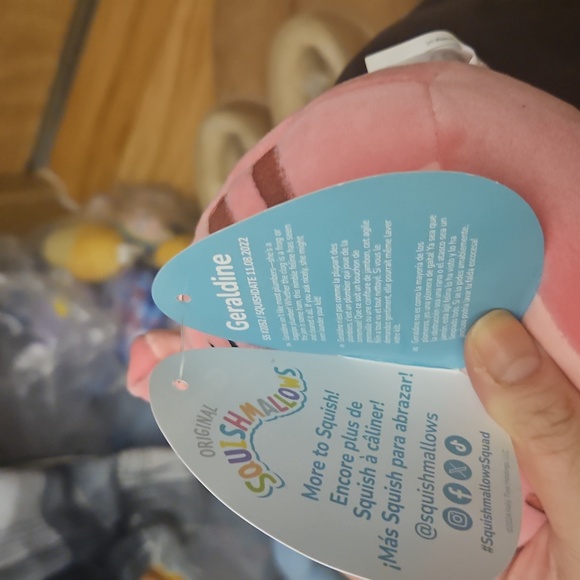 Squishmallows Geraldine the Pink Tabby Cat, 5-inch plush toy - Picture 5 of 6